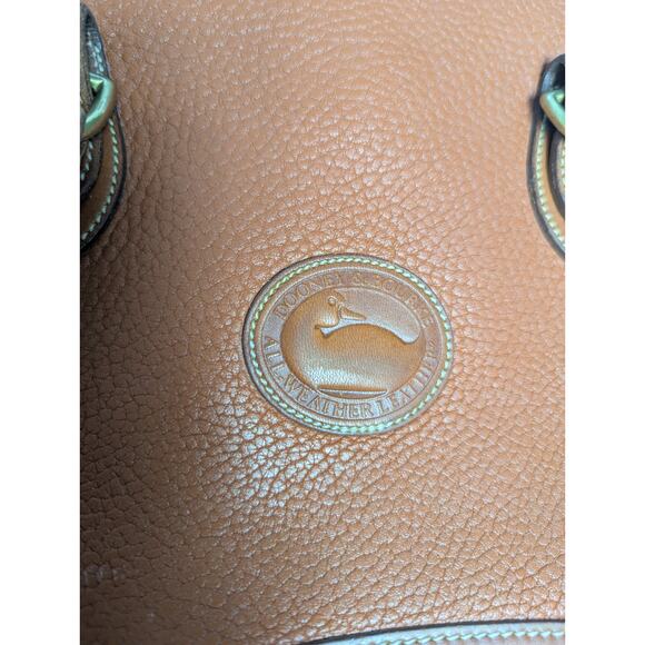 Vintage Dooney & Bourke Pebble British Tan Vachetta Leather Satchel Bag USA - Picture 12 of 16
